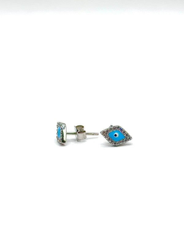 Evil Eye Marquise Crystal Stud Earrings