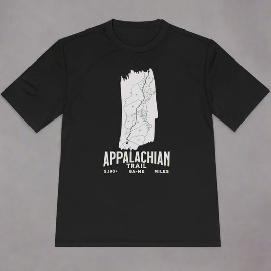 Appalachian Trail White Blaze Map Unisex Performance T-shirt