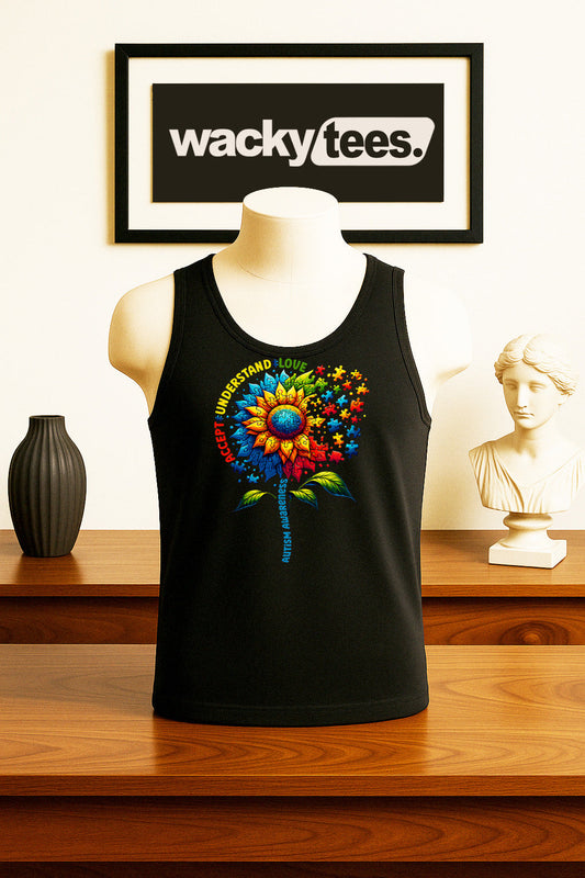 Accept Understand Love Breaking Puzzle Autism Awareness Graphic Tee Shirt