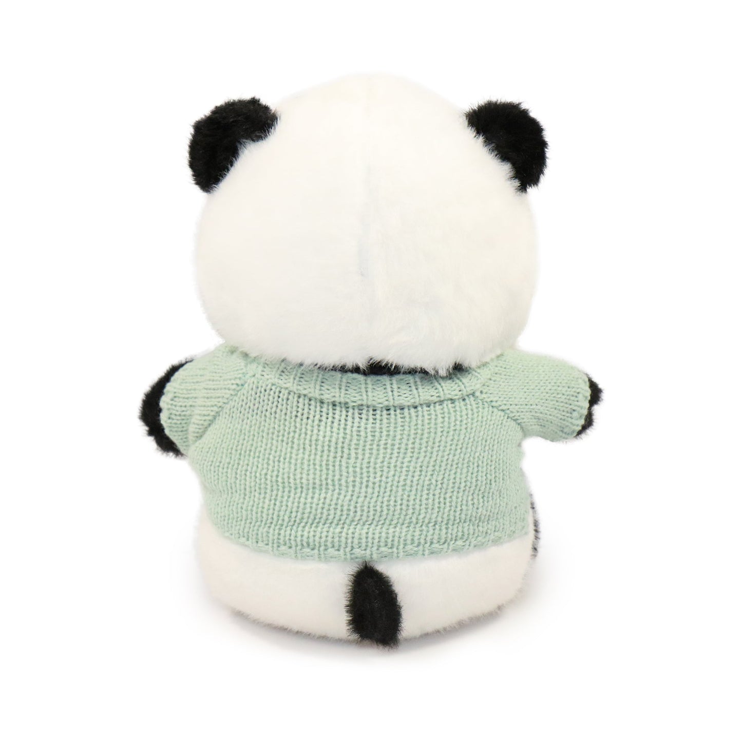 10-Inch Black and White Muffin Panda with Sweater