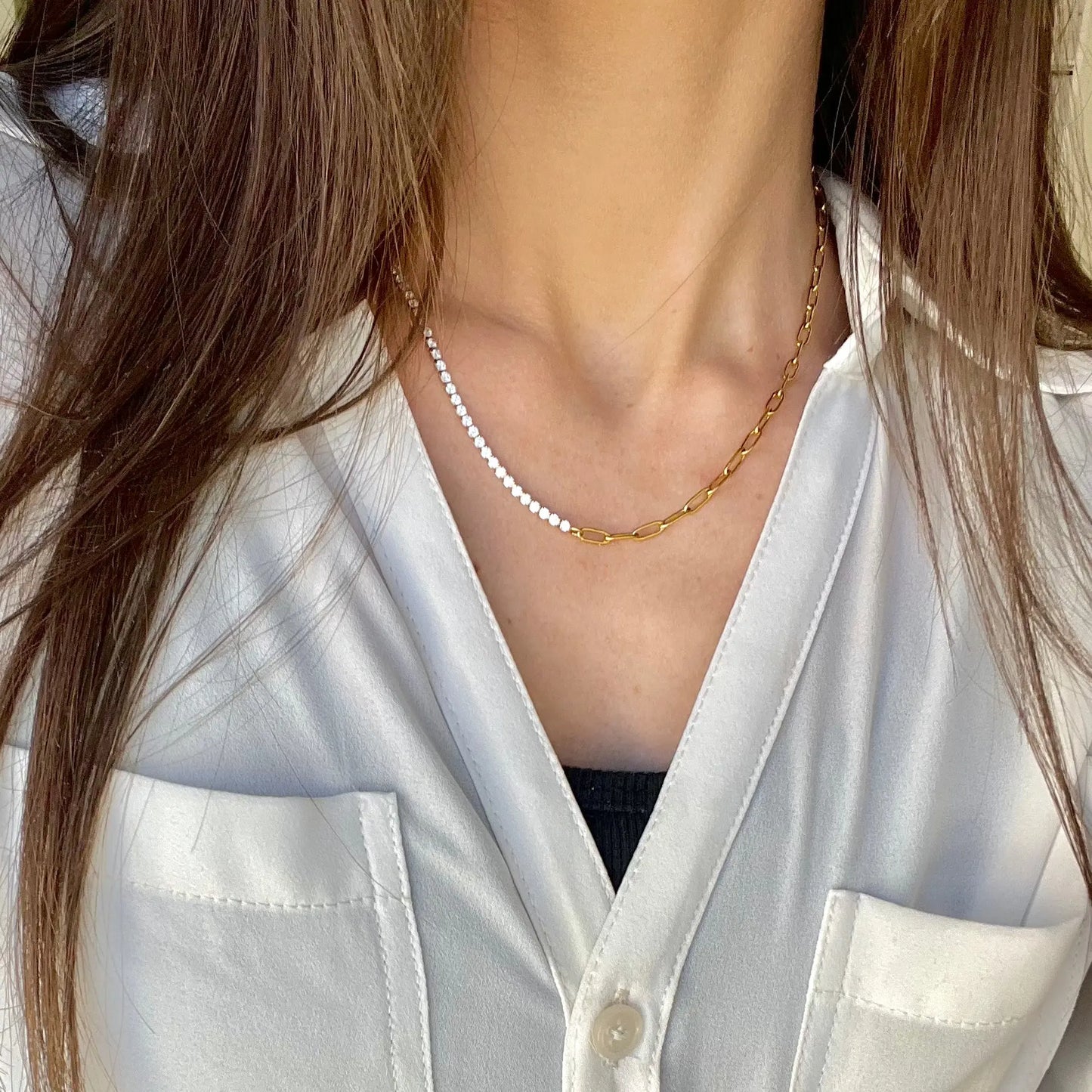 NEWPORT GOLD - 18k Gold Plated Zircon Necklace Mack & Rex