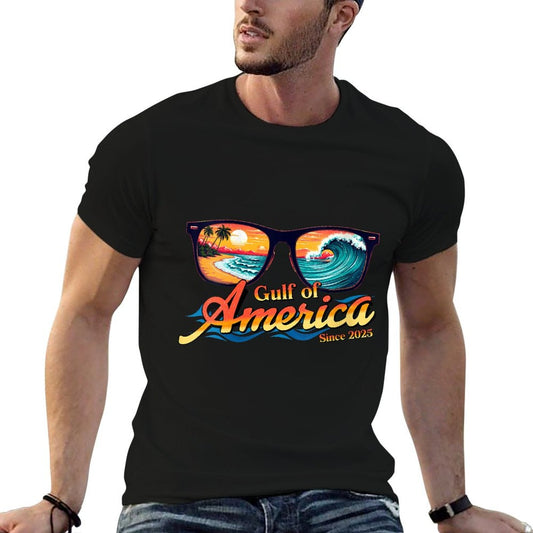 Womens Gulf Of USA America Sunglasses Welcome To America's Gulf V-Neck Classic T-Shirt