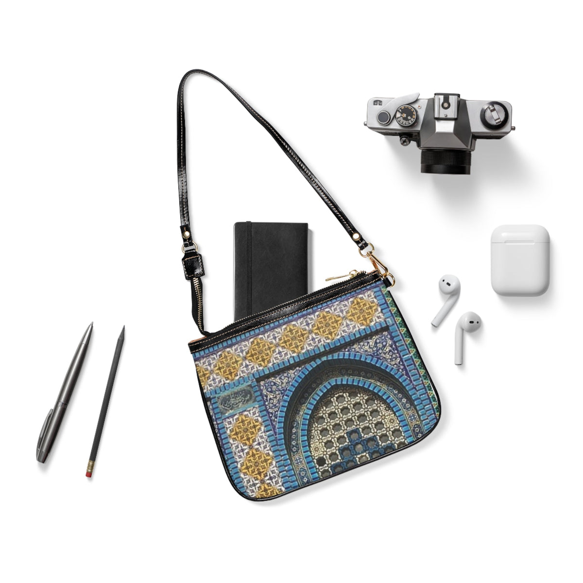 Aqsa Design Shoulder Bag — Small Leather Crossbody Purse
