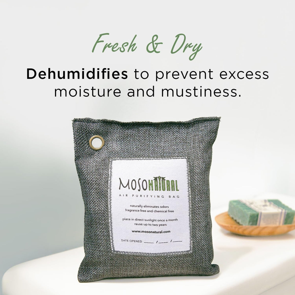 šæ Moso Natural Bamboo Charcoal Air Purifying Bag ā Odor Eliminator & Closet Deodorizer