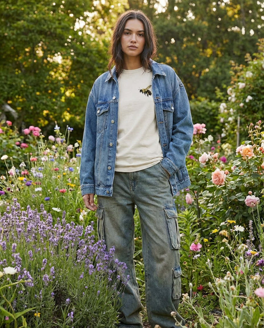 Bee and Butterfly Habitat Fund, Moss Apparel Long Sleeve T-Shirt
