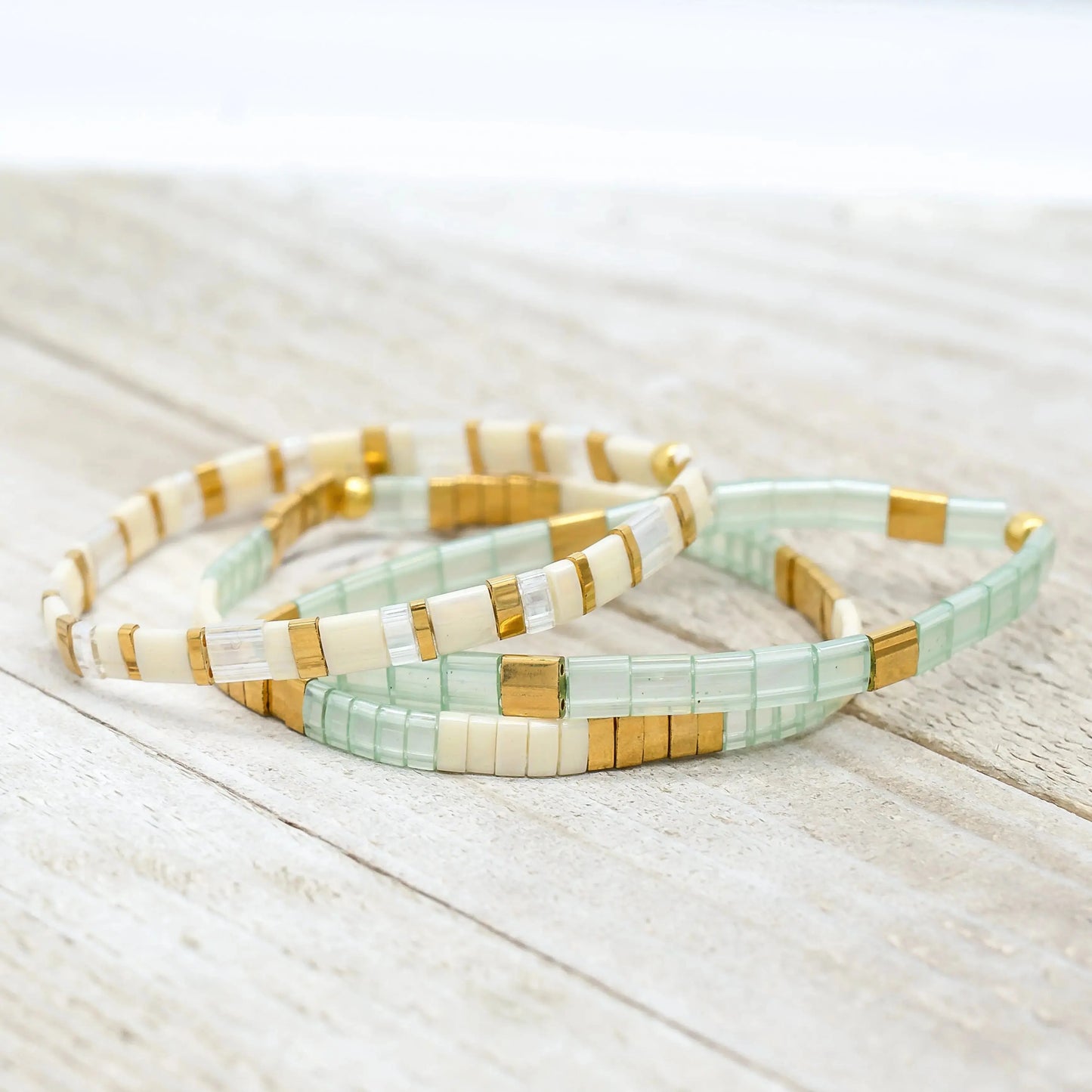 ATLANTIS - Tila Bead Bracelet Stack of 3 Mack & Rex