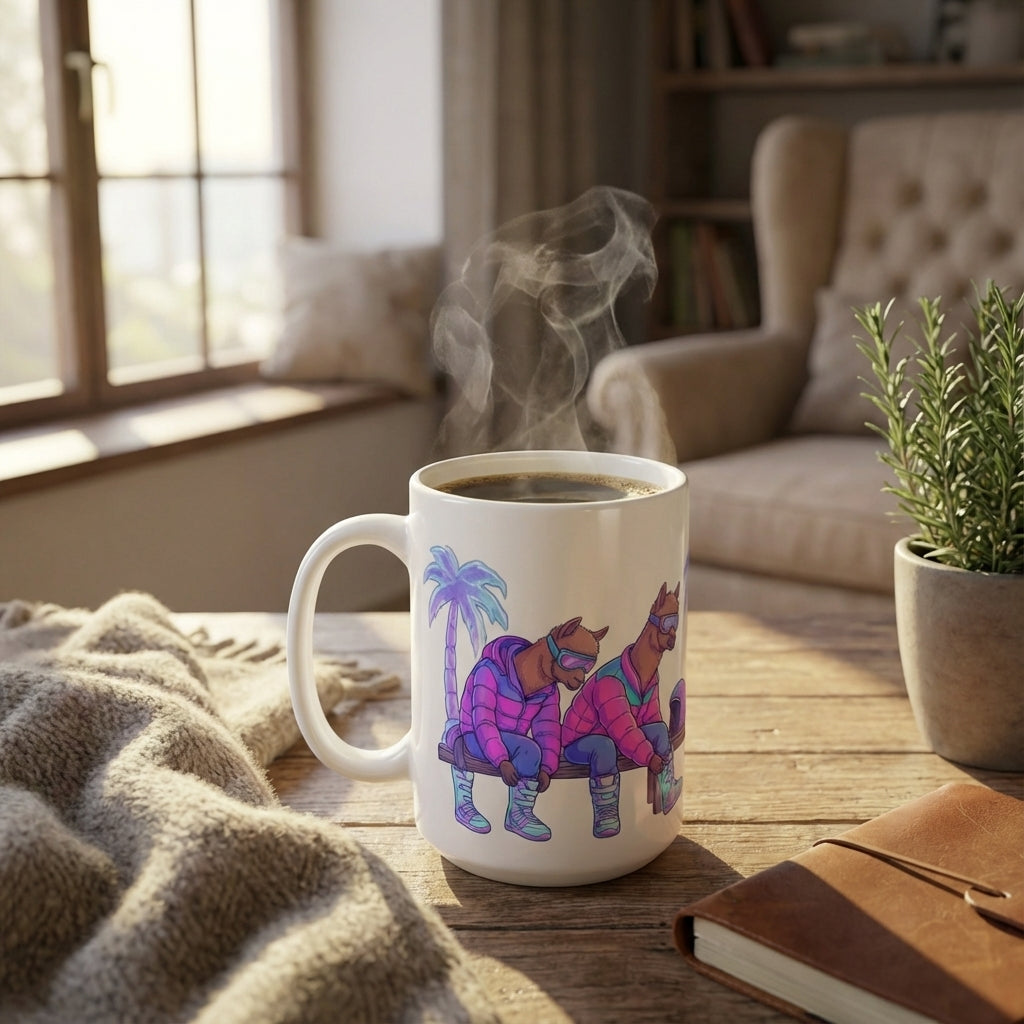 Après-Ski Alpacas - Retro Rental Shop - 15oz Mug