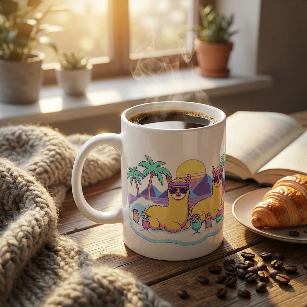 Après-Ski Alpacas - Sun-Soaked Shredders - 15oz Mug