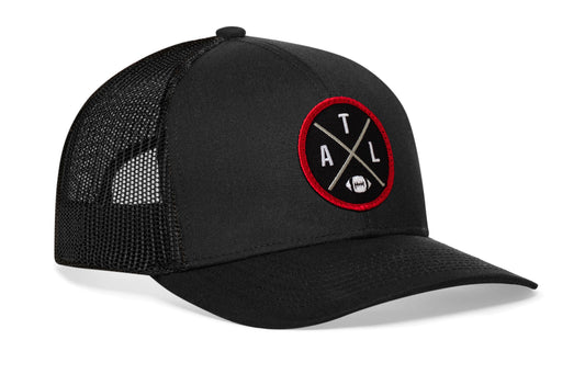 Atlanta Trucker Hat | Black ATL X Football Snapback