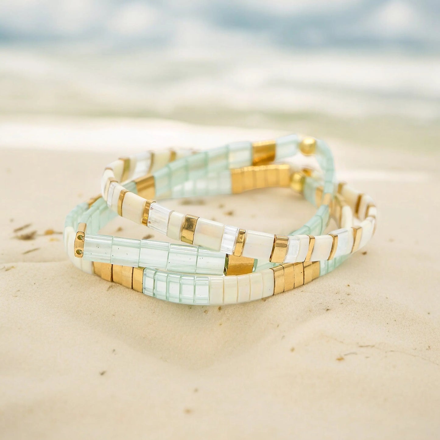 ATLANTIS - Tila Bead Bracelet Stack of 3 Mack & Rex