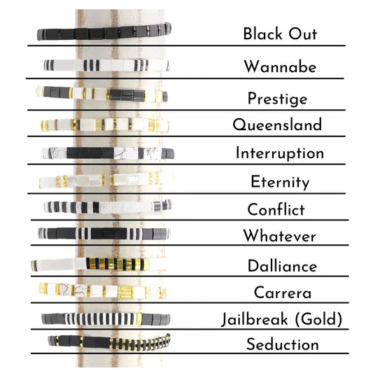 BLACK & GOLD - Tila Bead Bracelets Mack & Rex