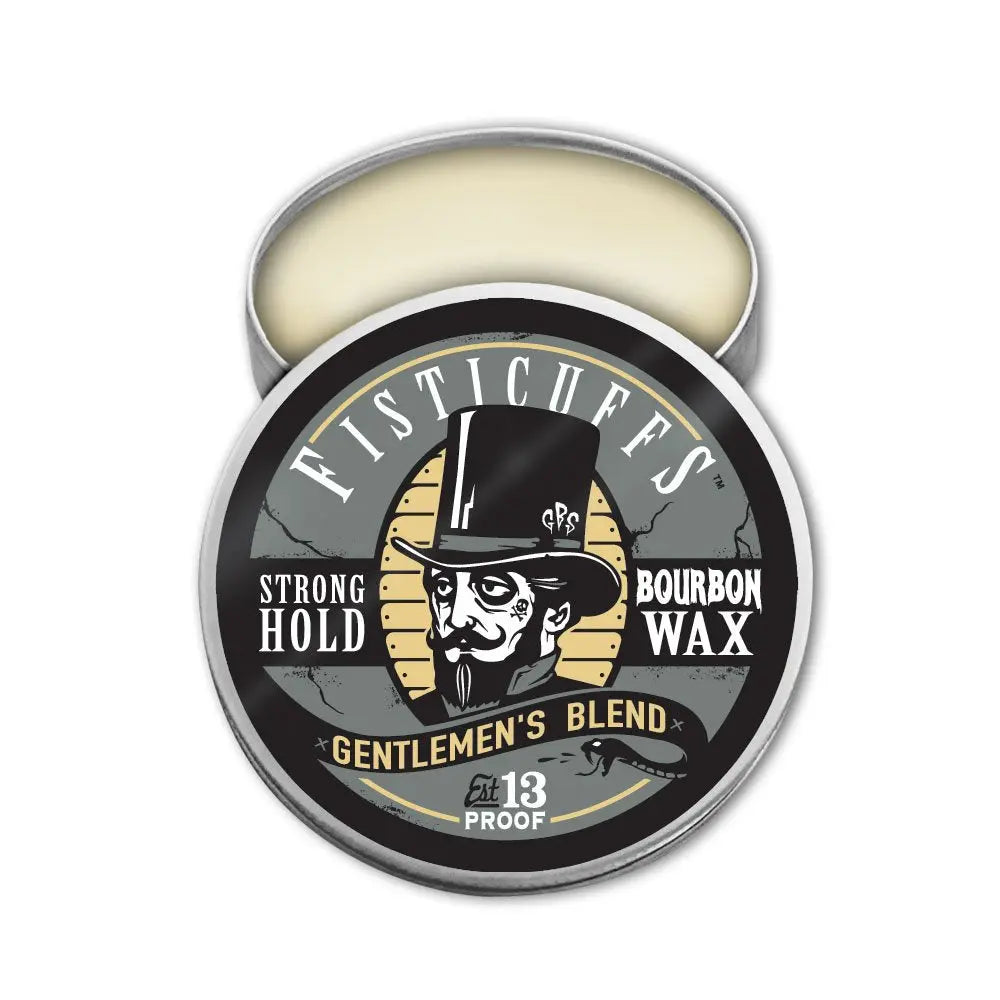 Fisticuffs™ Gentlemen's Blend Strong Hold Mustache Wax 1 OZ. Tin Grave Before Shave