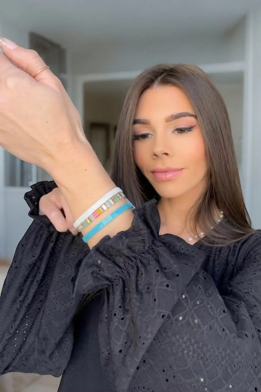 BEACH BUM - Tila Bead Bracelet Stack of 3 Mack & Rex