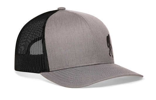 Bigfoot Trucker Hat | Gray-Black Sasquatch Snapback