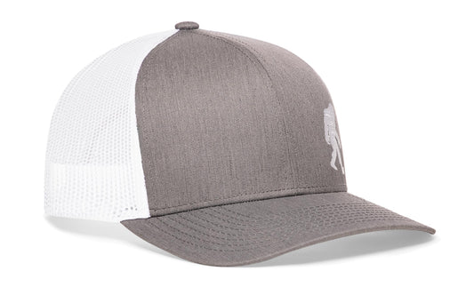 Bigfoot Trucker Hat | Gray-White Sasquatch Snapback