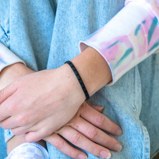 BLACK ICE - Tila Bead Bracelet | Single Mack & Rex