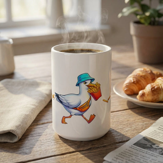 Boardwalk Bandit Seagulls - The Fry Heist - 15oz Mug