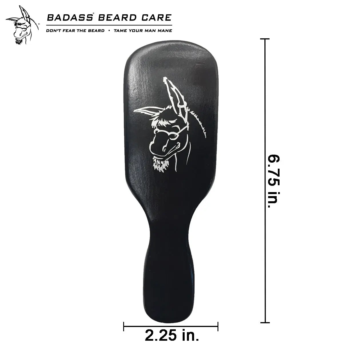 Boars Hair Beard Brush with Handle Badass Beard Care