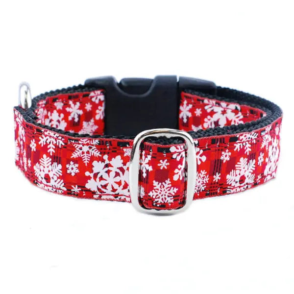 1″ Buffalo Plaid Essential Buckle Martingale Dog Collar 2 Hounds Design
