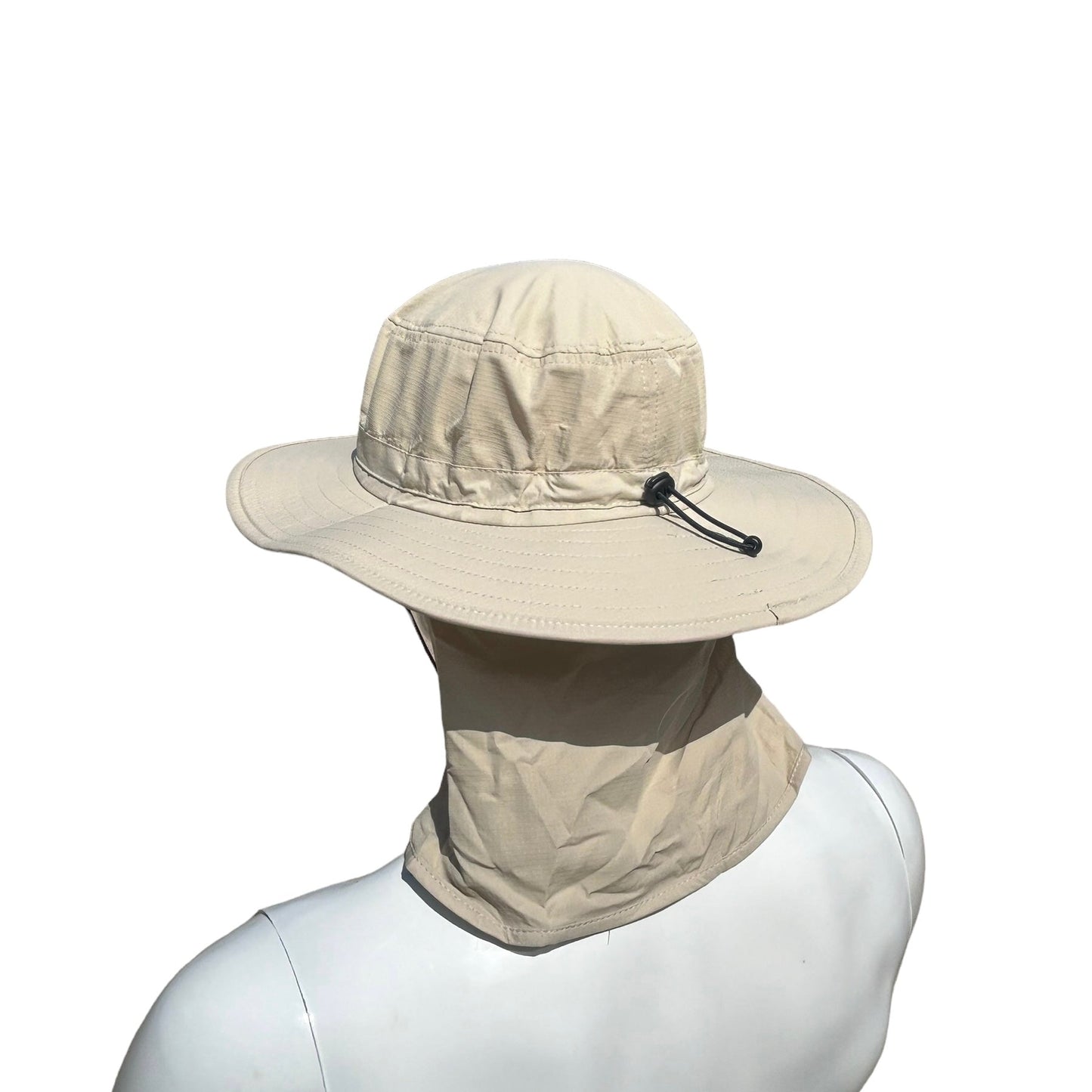 Stone bucket hat w/ consealable sun flap