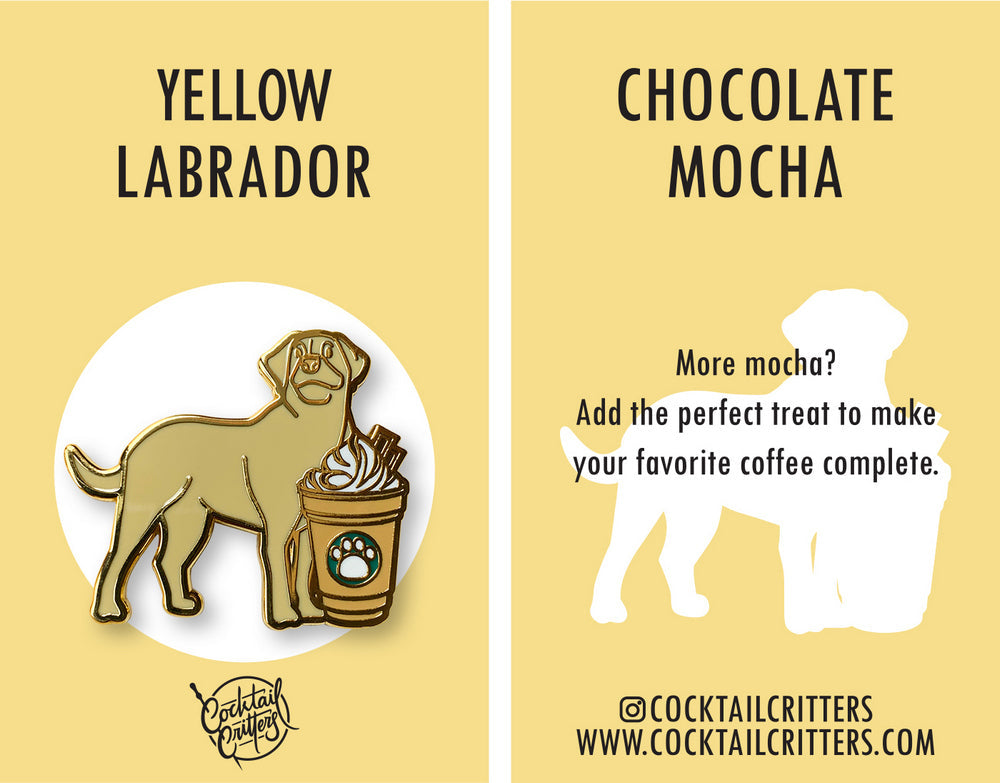 Yellow Labrador x Mocha Pin