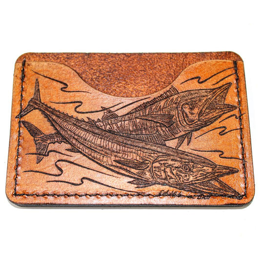 Handcrafted Wahoo Leather Card Wallet - Made to Order in USA
