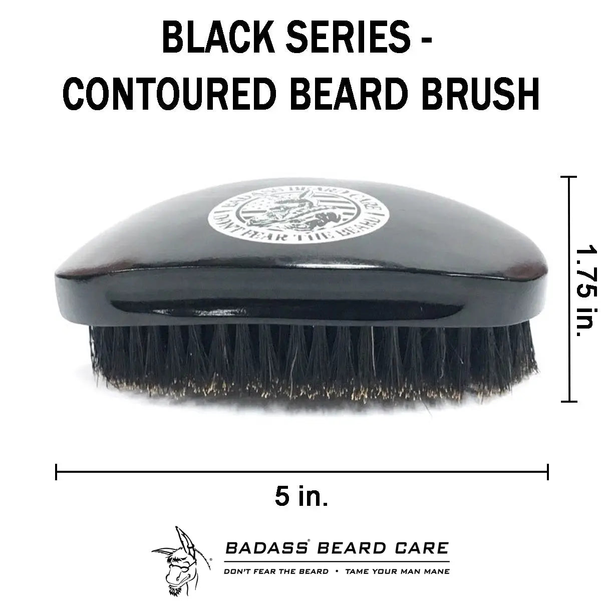 Contoured Boars Hair Beard Brush Badass Beard Care