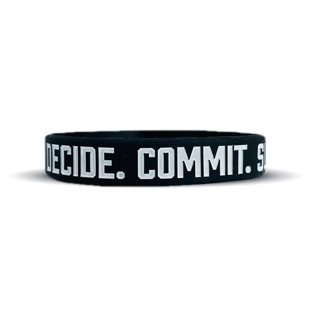DECIDE. COMMIT. SUCCEED. Wristband Elite Athletic Gear