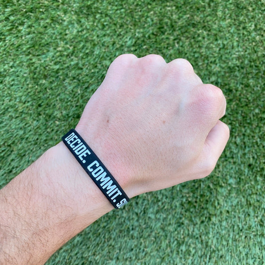 DECIDE. COMMIT. SUCCEED. Wristband Elite Athletic Gear