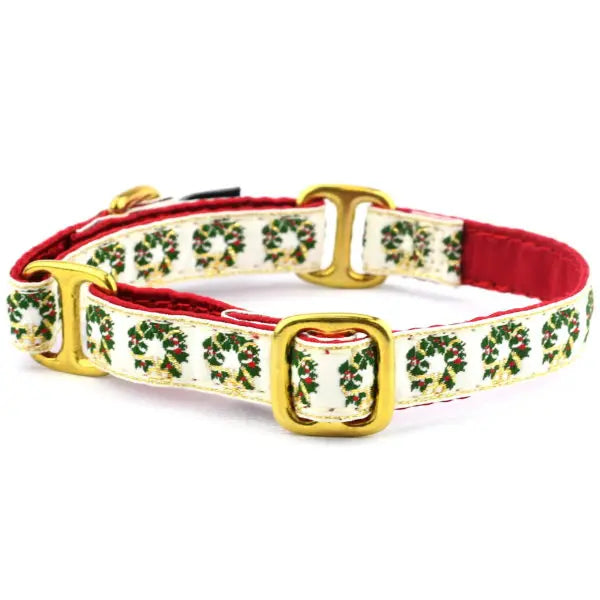 5/8″ Wreaths – Limited Buckle Martingale Dog Collar 2 Hounds Design