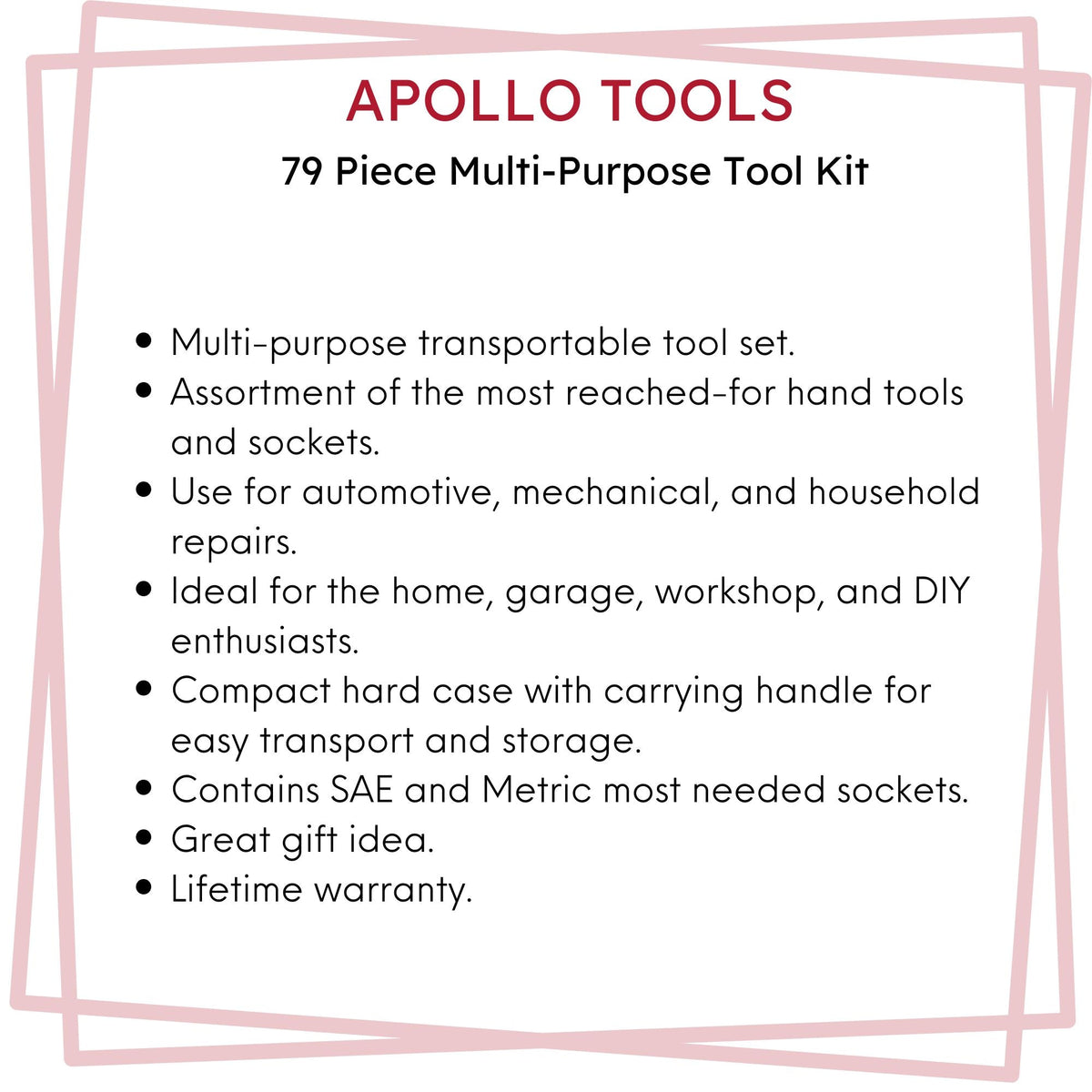 79 Piece Multi-Purpose Tool Kit - DT9411
