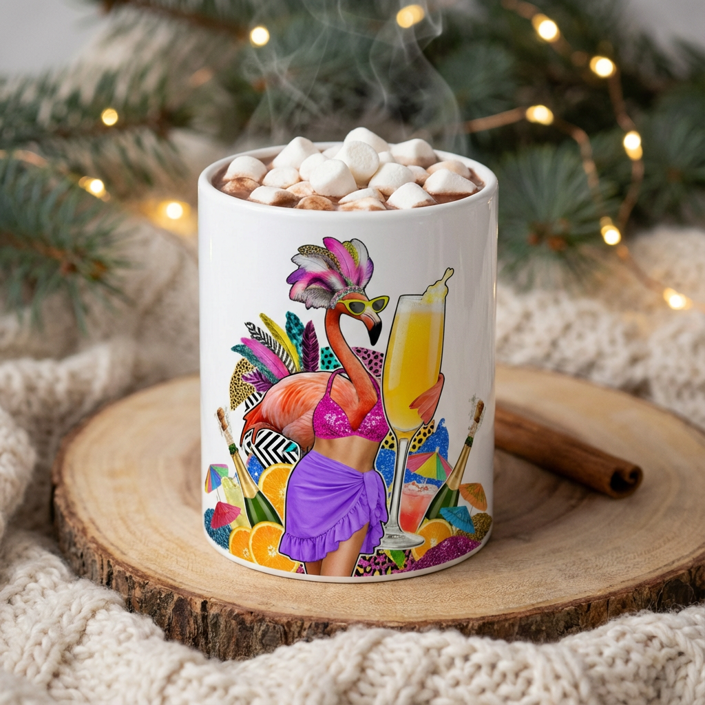 Drag Brunch Flamingos - Bottomless Brunch Babe - 15oz Mug