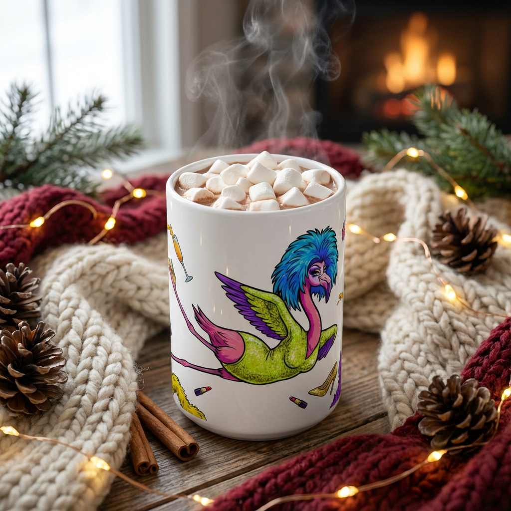 Drag Brunch Flamingos - Death Drop Diva - 15oz Mug