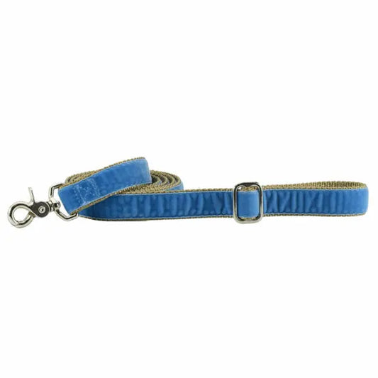 Dusty Blue Swiss Velvet Leash 2 Hounds Design