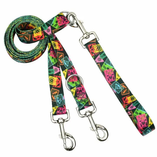 Paper Flags Double Connection Leash – EarthStyle 2 Hounds Design