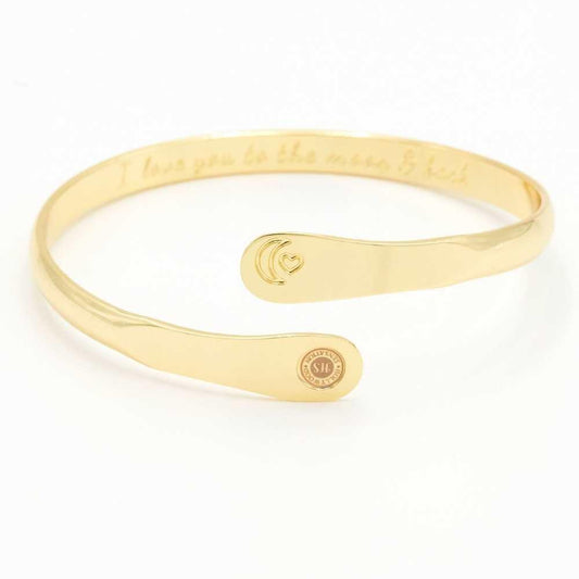 Engraved I love you to the moon and back Bracelet, Moon and Heart Bracelets