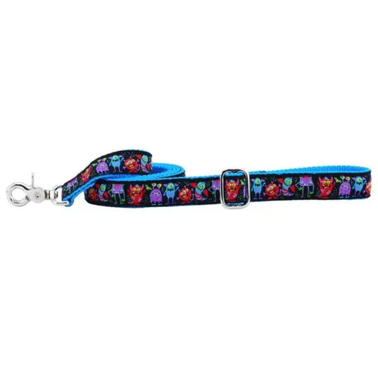 1″ Monstro-City 5ft Essential Ribbon Dog Leash 2 Hounds Design