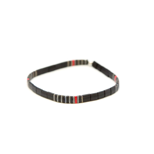FIREFIGHTER BLACK - Tila Bead Bracelet | Single Mack & Rex