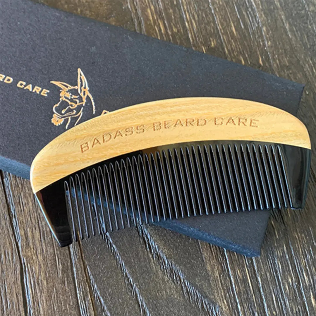 Fine Tooth Ox Horn Comb Badass Beard Care