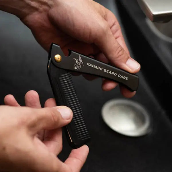 2-in-1 Folding Ox Horn Comb Badass Beard Care