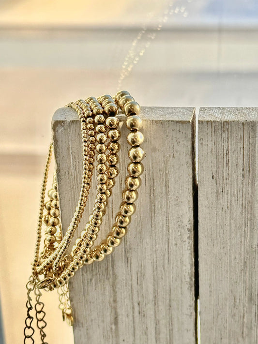 GOLD BALL BRACELETS - Stack or Individual Mack & Rex