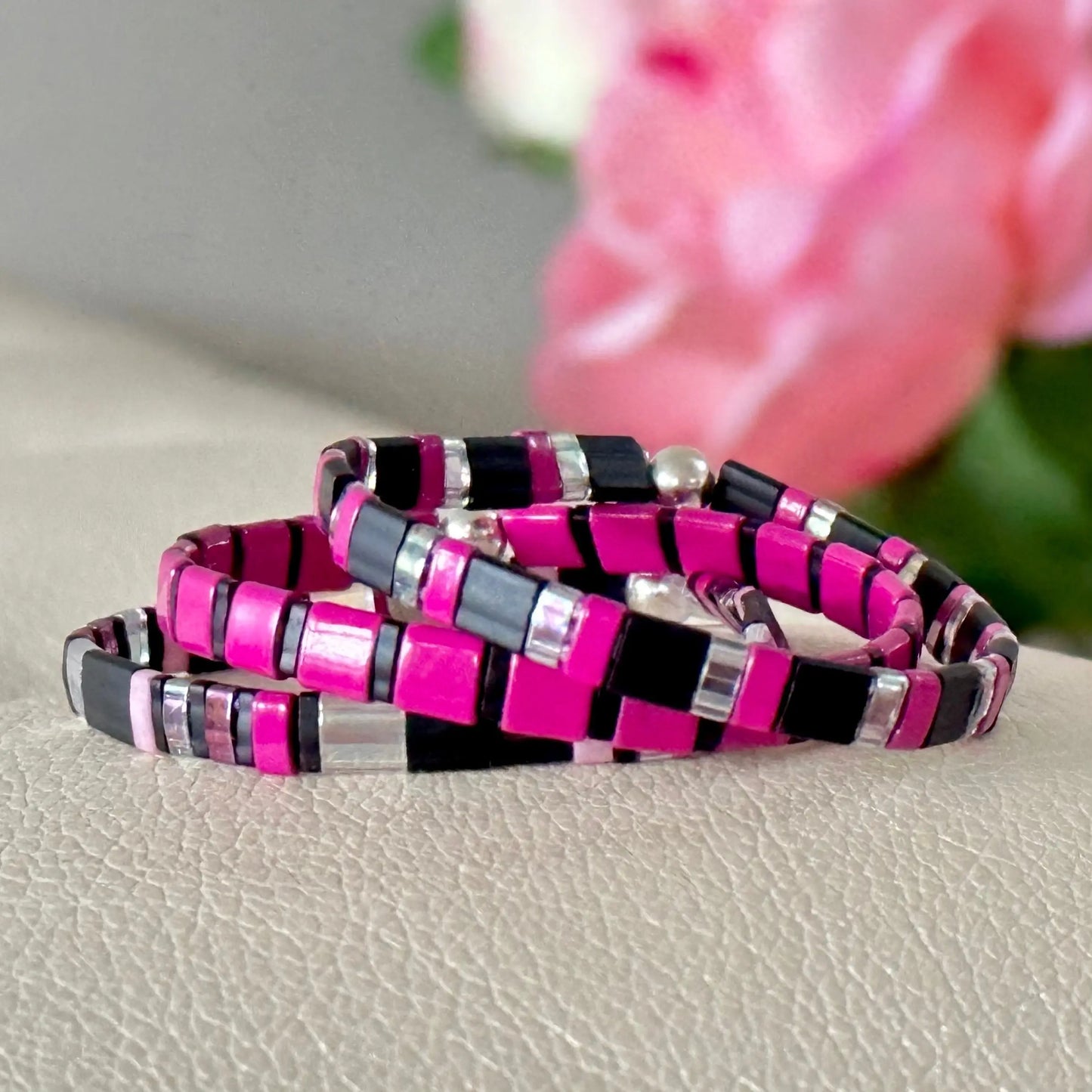 NEW YORK - 3 Tila Bead Bracelet Stack Mack & Rex