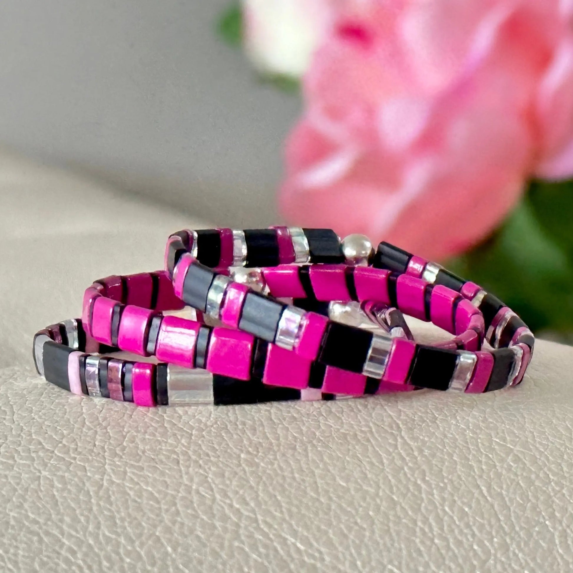 NEW YORK - 3 Tila Bead Bracelet Stack Mack & Rex