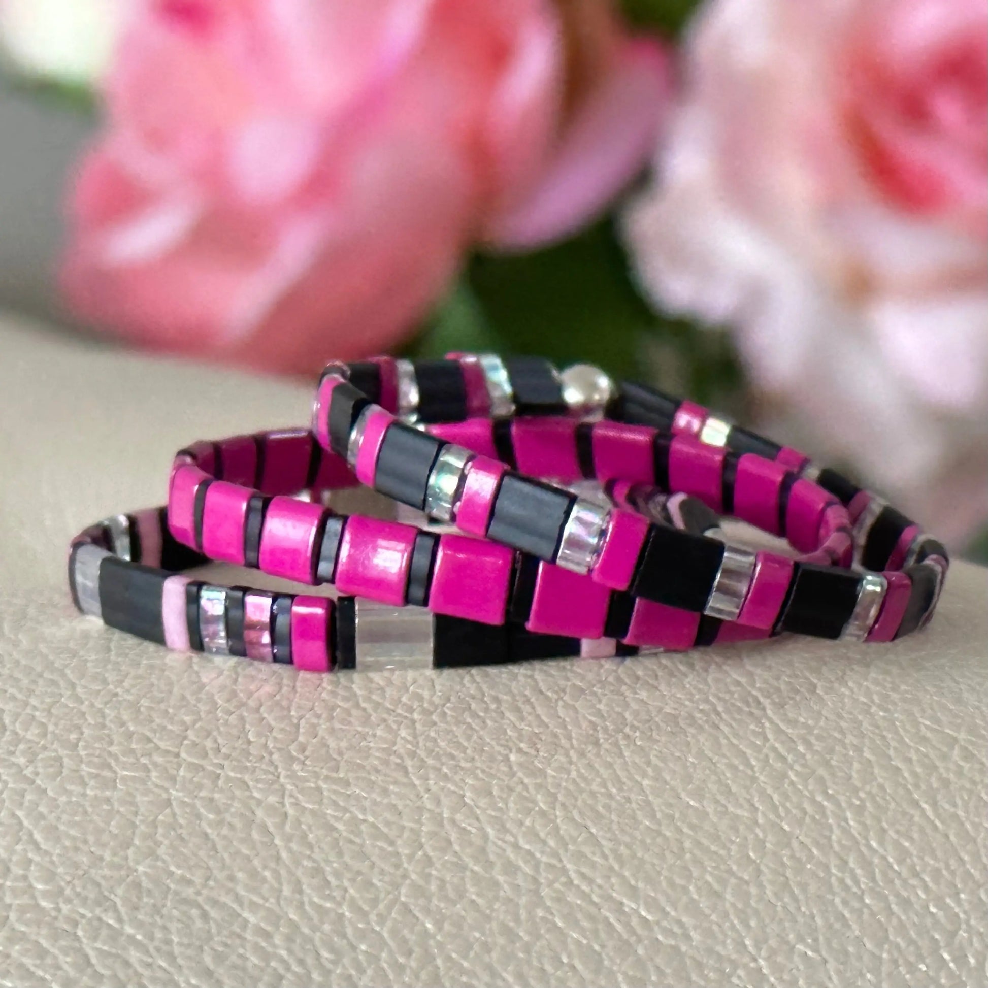 NEW YORK - 3 Tila Bead Bracelet Stack Mack & Rex