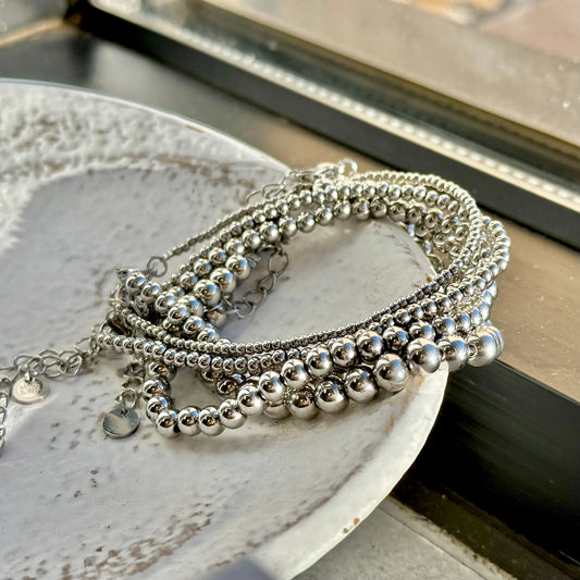 SILVER BALL BRACELETS - Stack or Individual Mack & Rex
