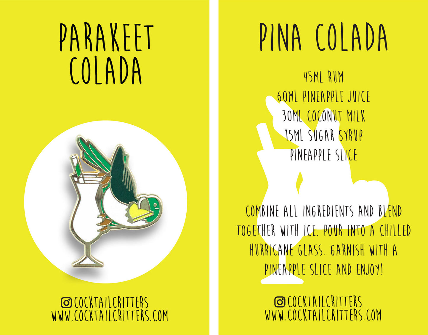 Parakeet x Pina Colada Pin