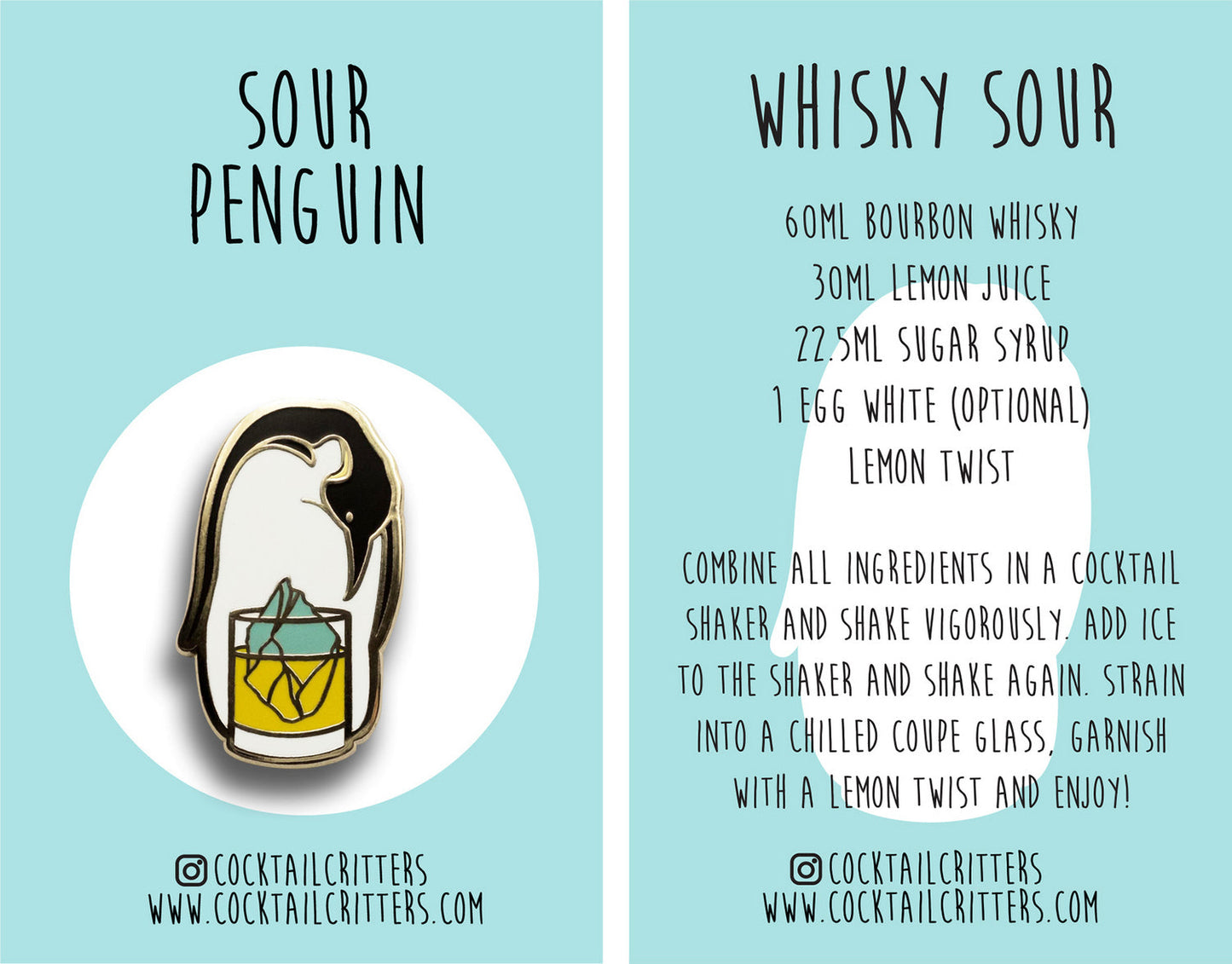 Penguin x Whisky Sour Pin