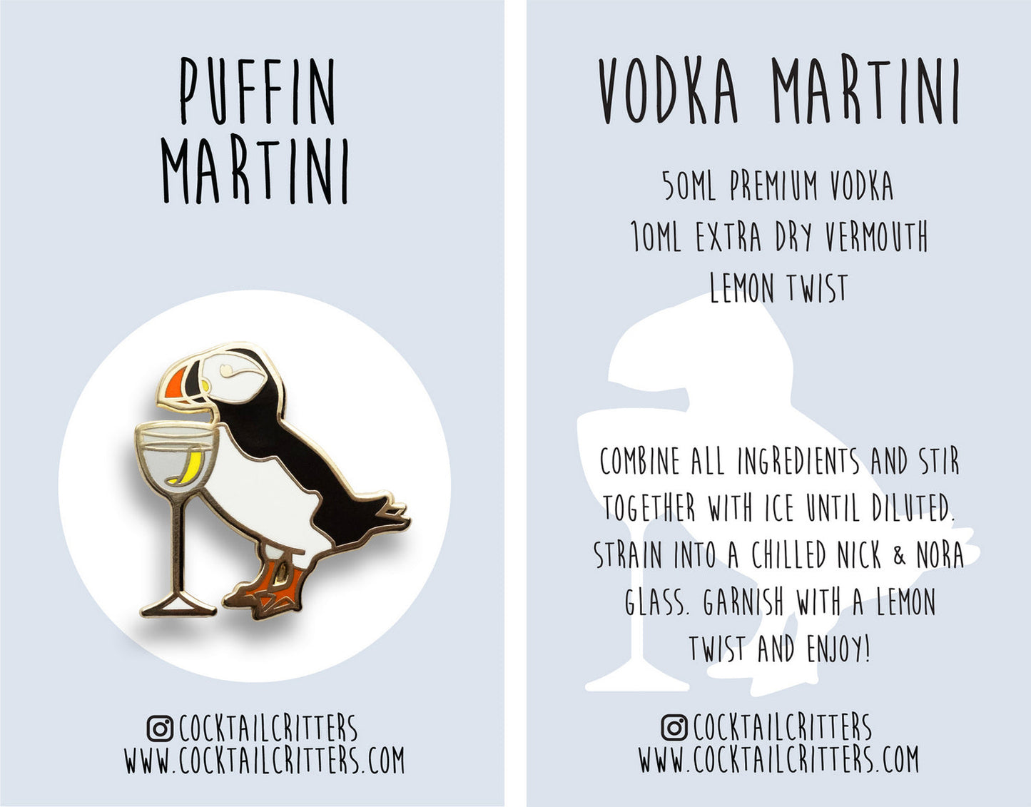 Puffin x Vodka Martini Pin