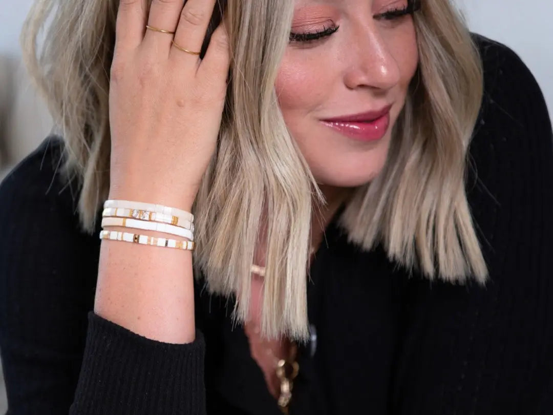 TOASTED COCONUT - Tila Bead Bracelet Stack of 3 Mack & Rex