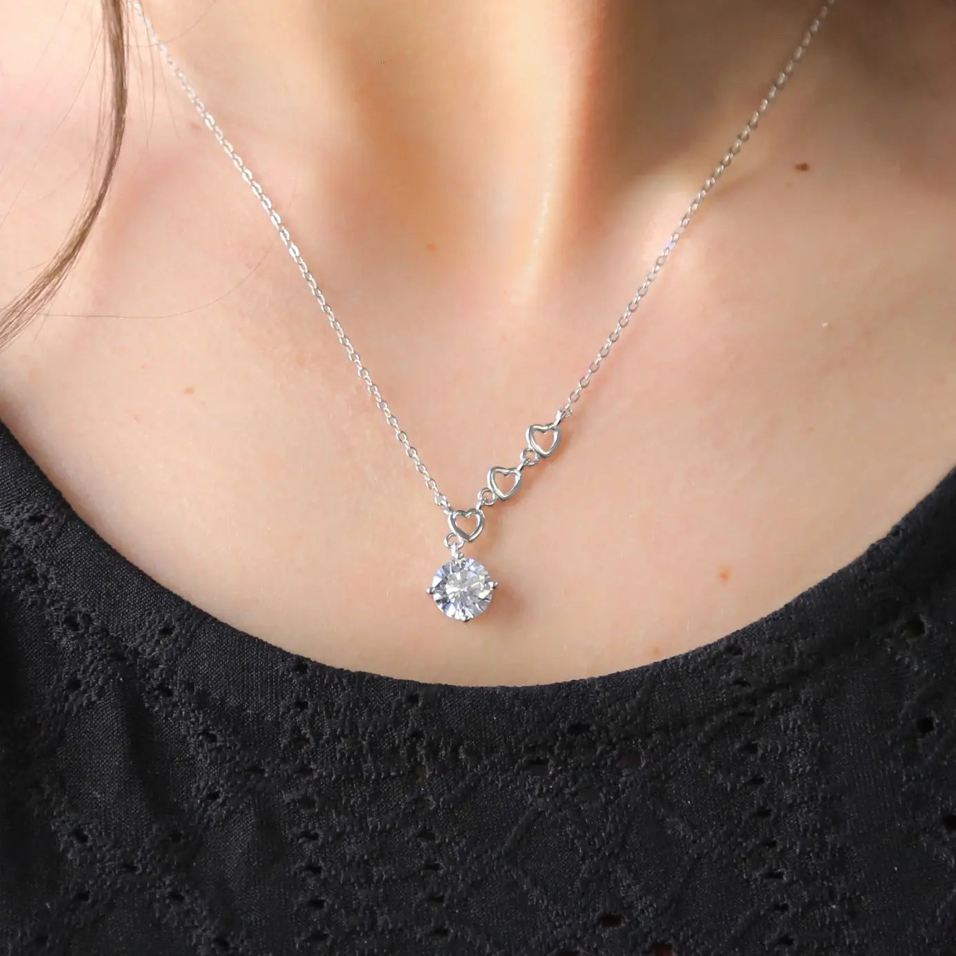 GOSSIP - Sterling Silver Necklace with Zirconia Mack & Rex